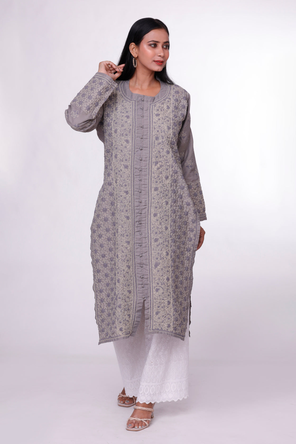 Ash Stone Chikanakri Kurta