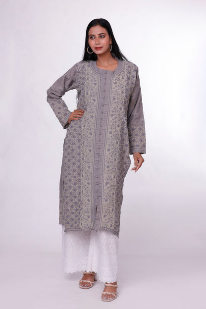 Ash Stone Chikanakri Kurta