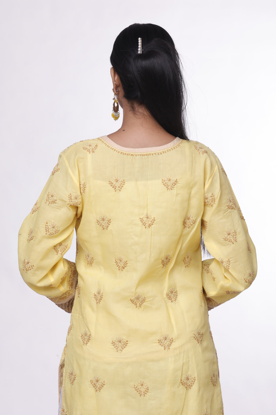 Mellow Yellow Chikankari Kurti