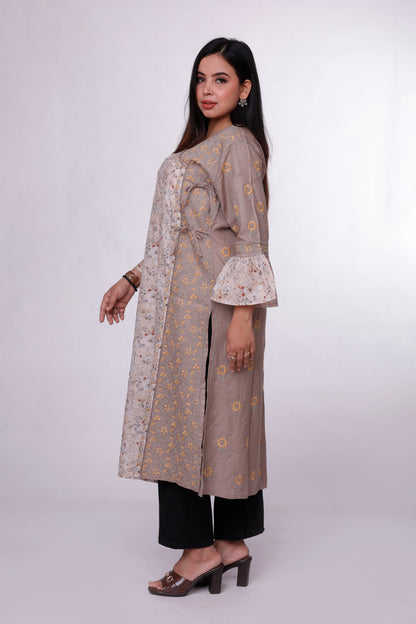 Luminous Grey Chikankari Kurti