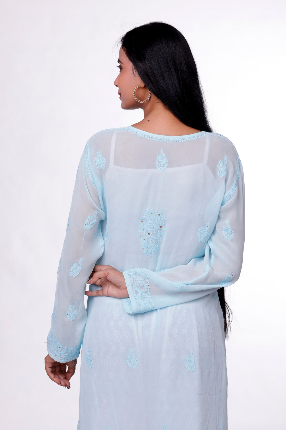 Icy Blue Chikankari Kurta