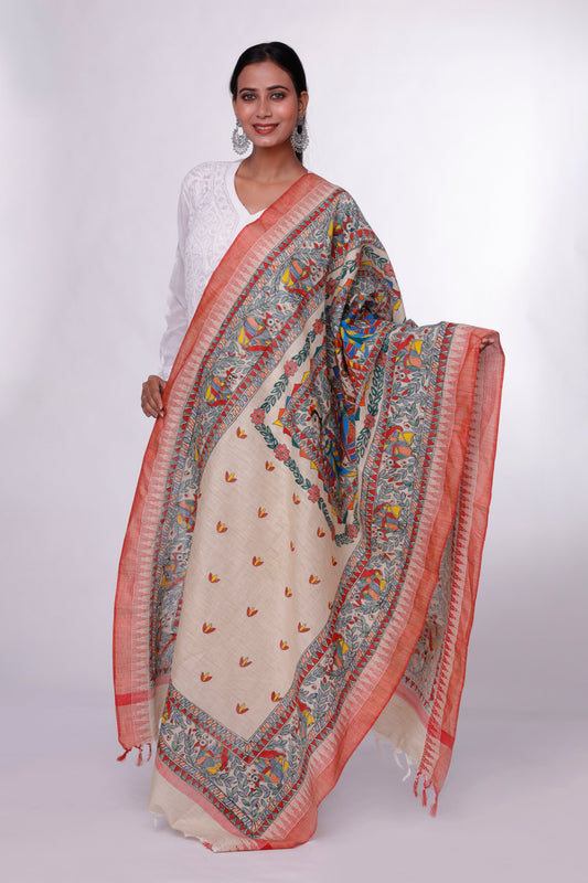 Bridal Bliss Madhubani Dupatta