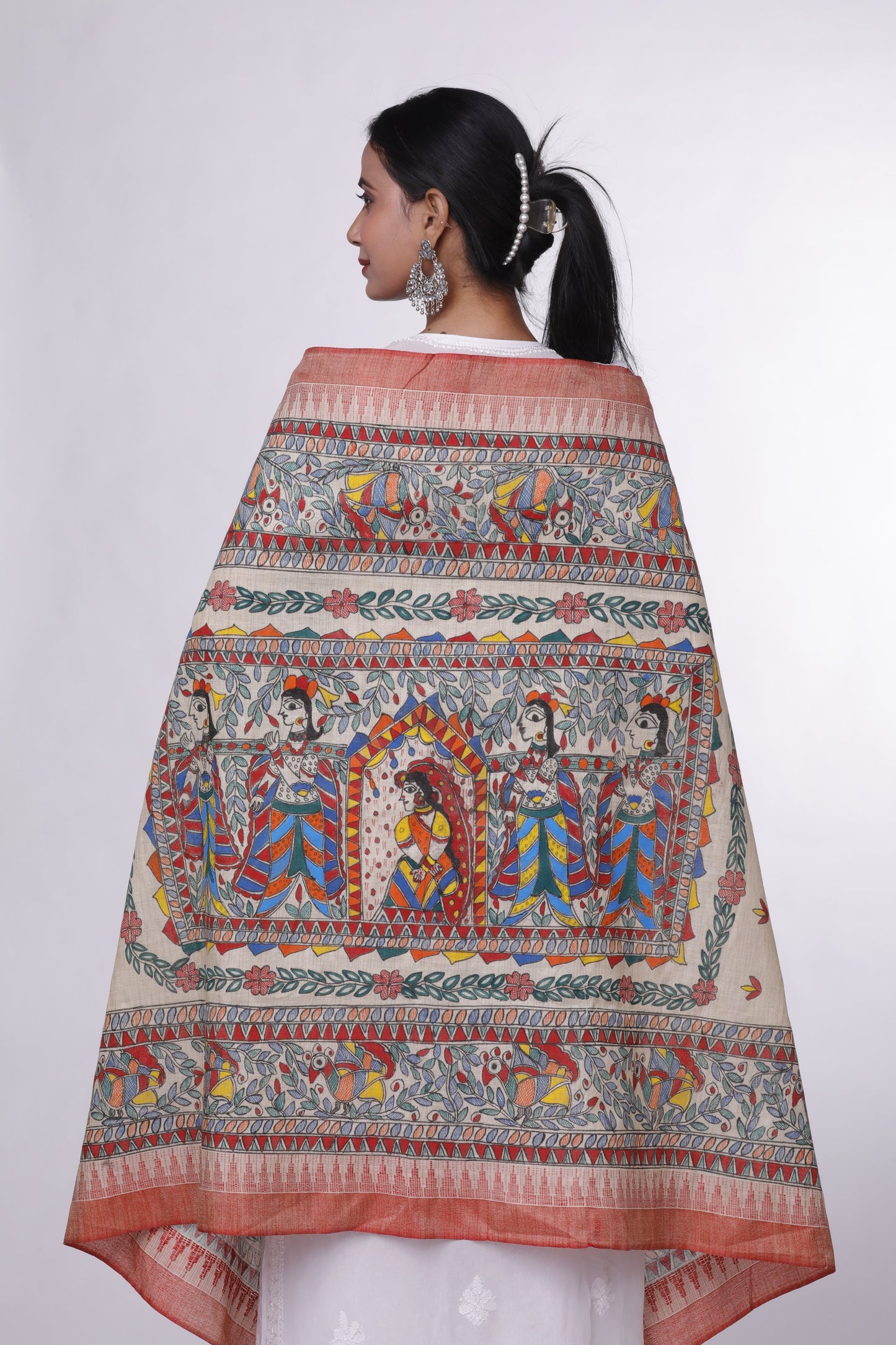 Bridal Bliss Madhubani Dupatta