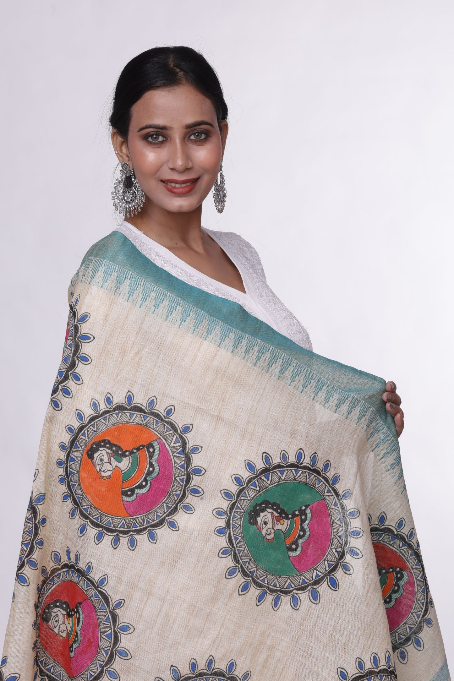 Heavenly Faces Madhubani Dupatta