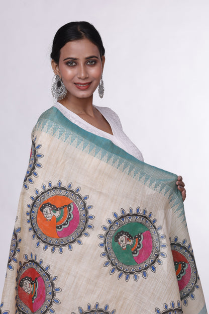 Heavenly Faces Madhubani Dupatta