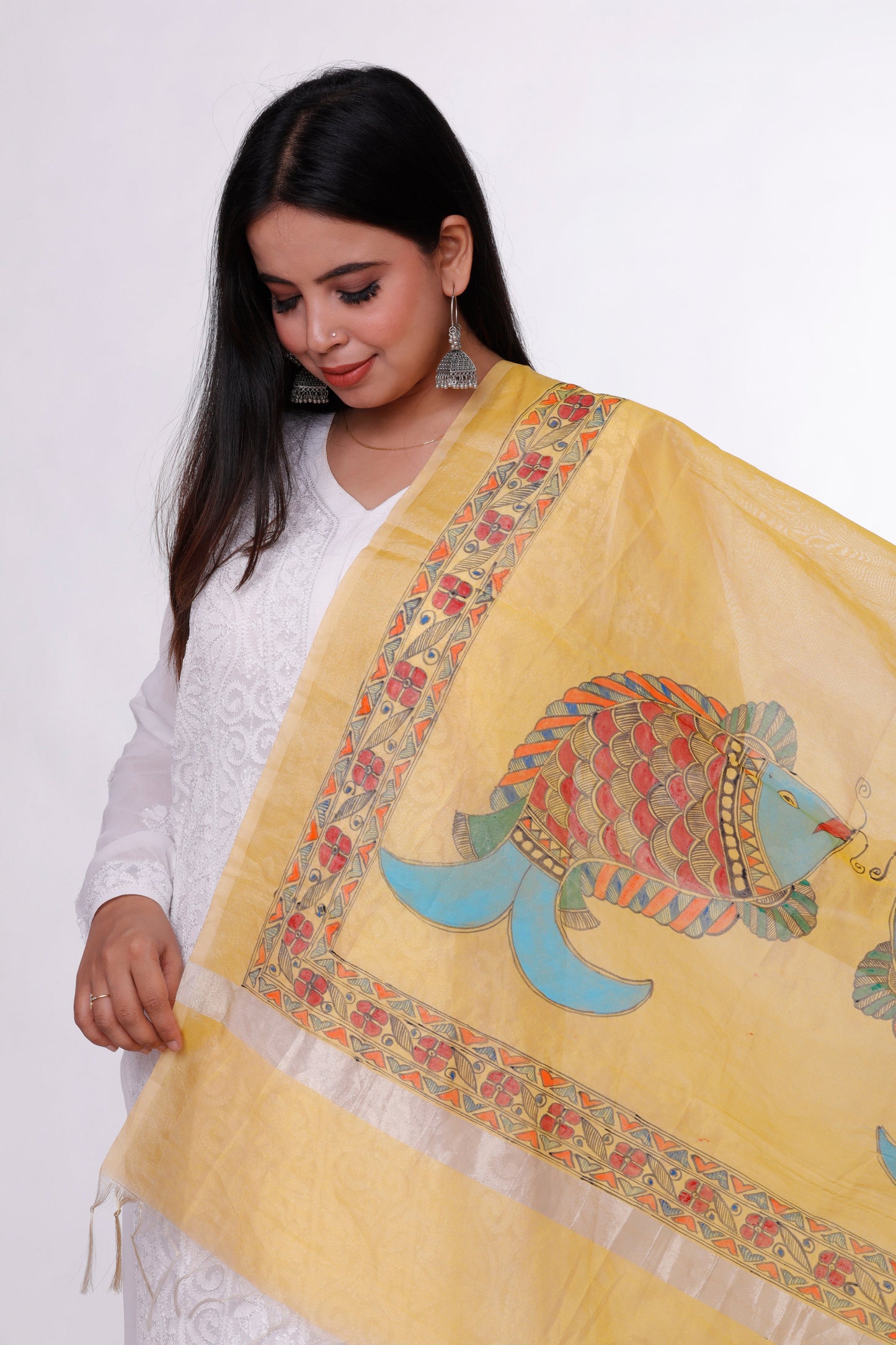 Sunlight Charm Madhubani Dupatta