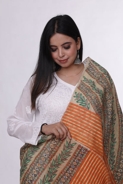 Harvest Harmony Madhubani Dupatta