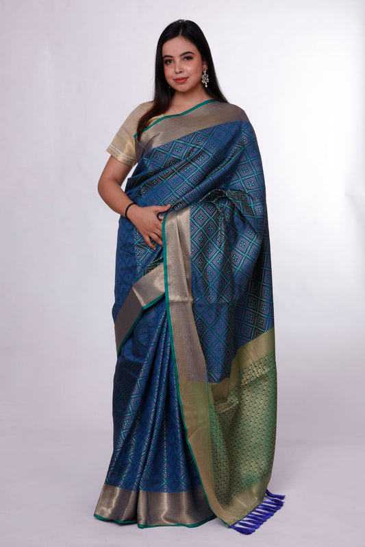 Turquoise Weave Banarasi Sari