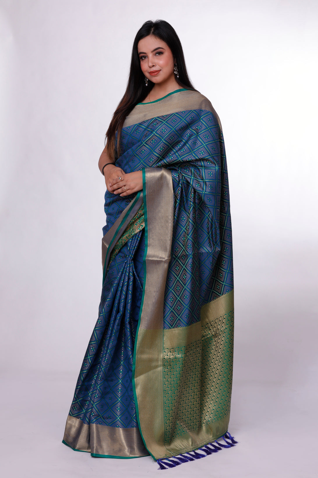 Turquoise Weave Banarasi Sari