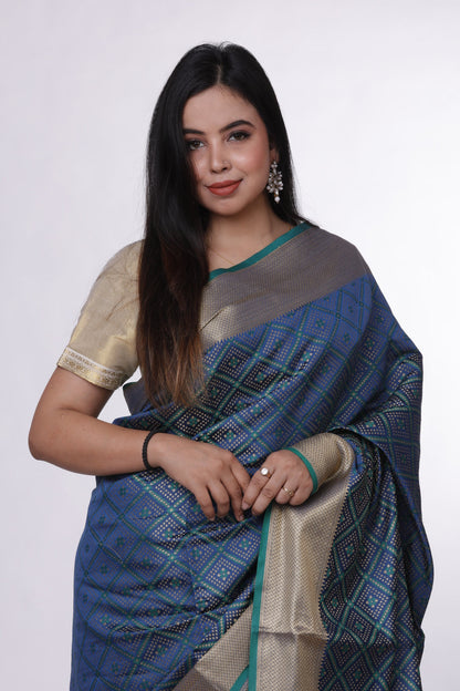 Turquoise Weave Banarasi Sari