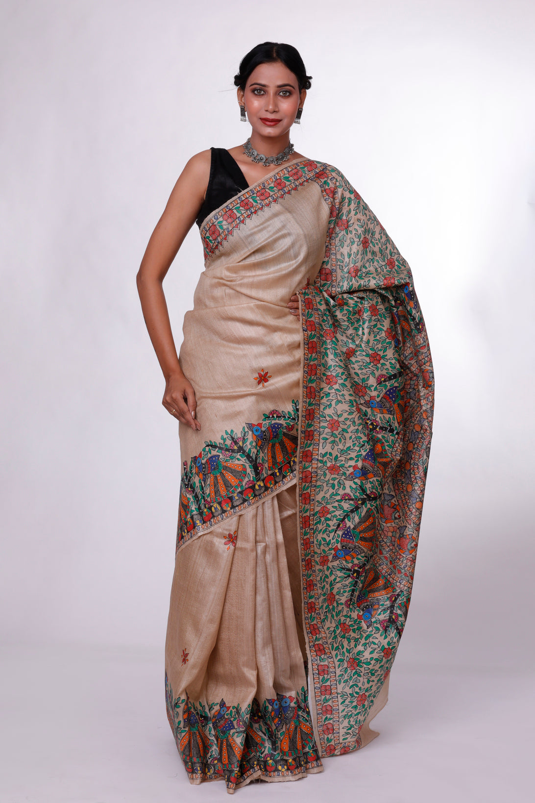 Natural Grace Madhubani Saree